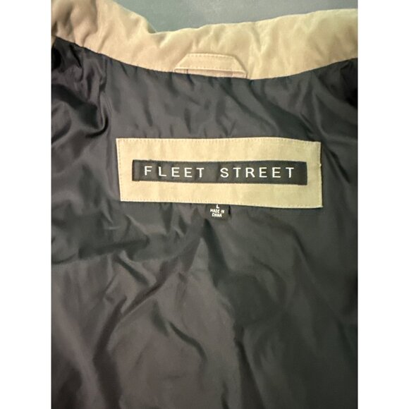 Fleet Street Womens Zip-Up Light Jacket W/ Elastic Cuffs & Pockets Size L Beige - Picture 6 of 11